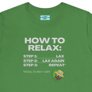 Unisex Tee with Coconut Earl Logo and instructions on "How to Relax."